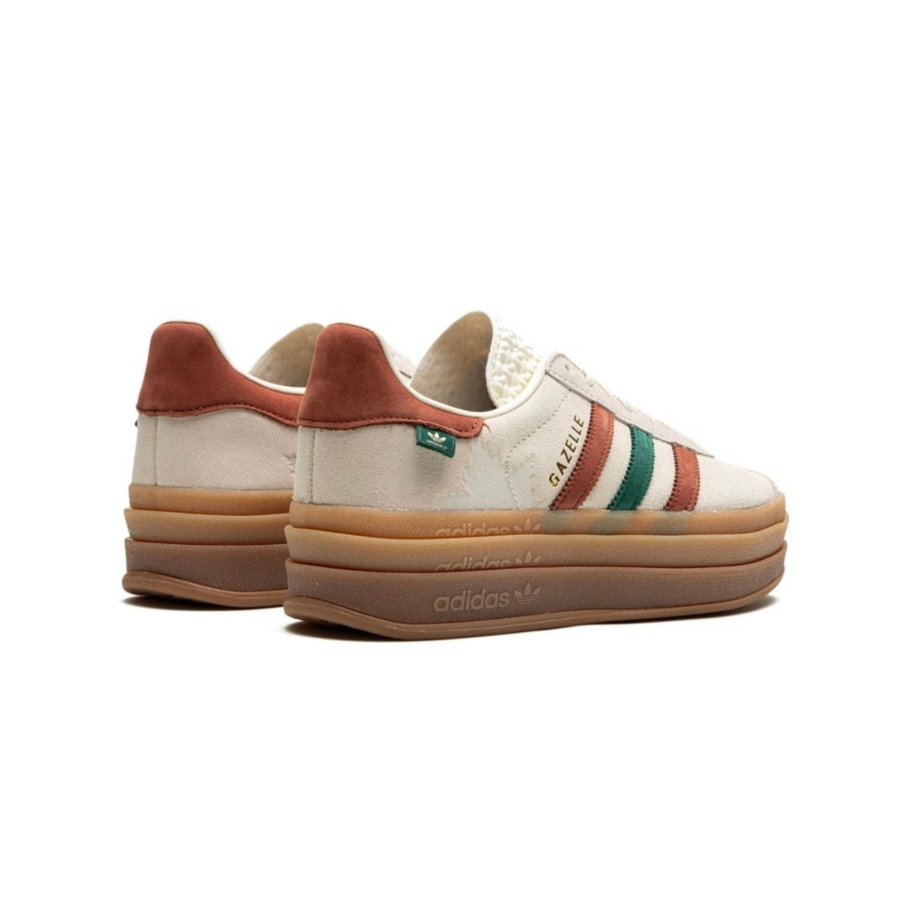 Adidas gazelle platform Light Cream Red Green - תמונה 3