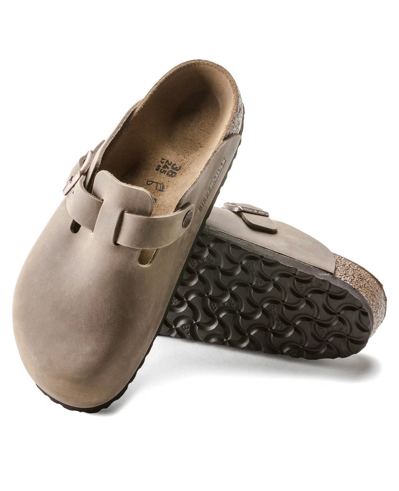 Birkenstock Boston leather oiled tobacco brown