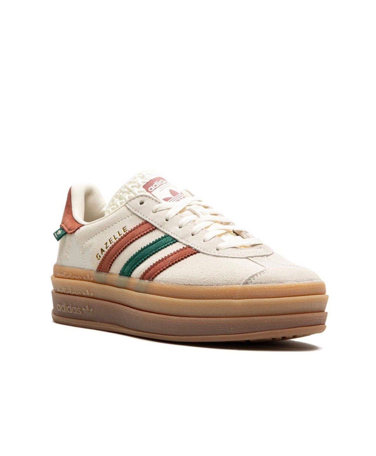 Adidas gazelle platform Light Cream Red Green - תמונה 2