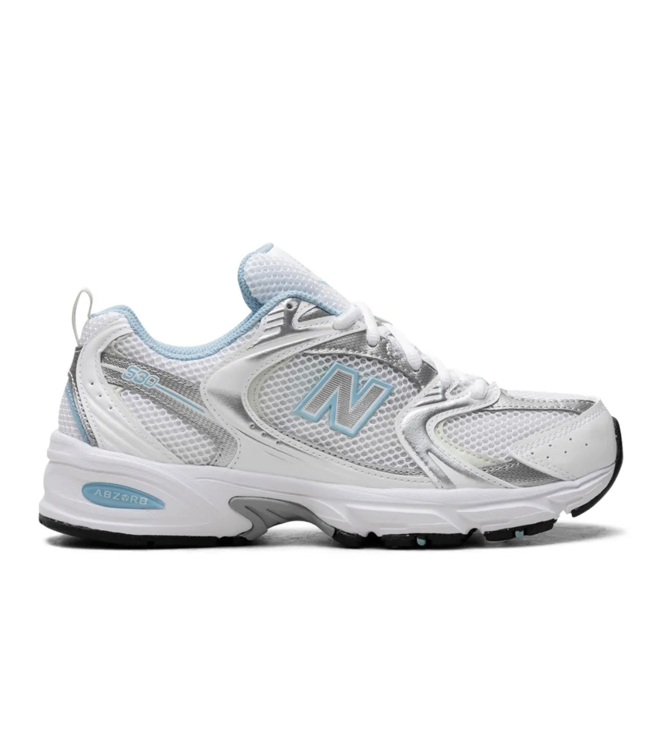 New Balance 530 white silver blue