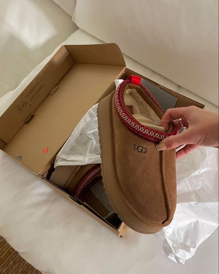 Ugg Tazz Platform Slippers brown red - תמונה 4