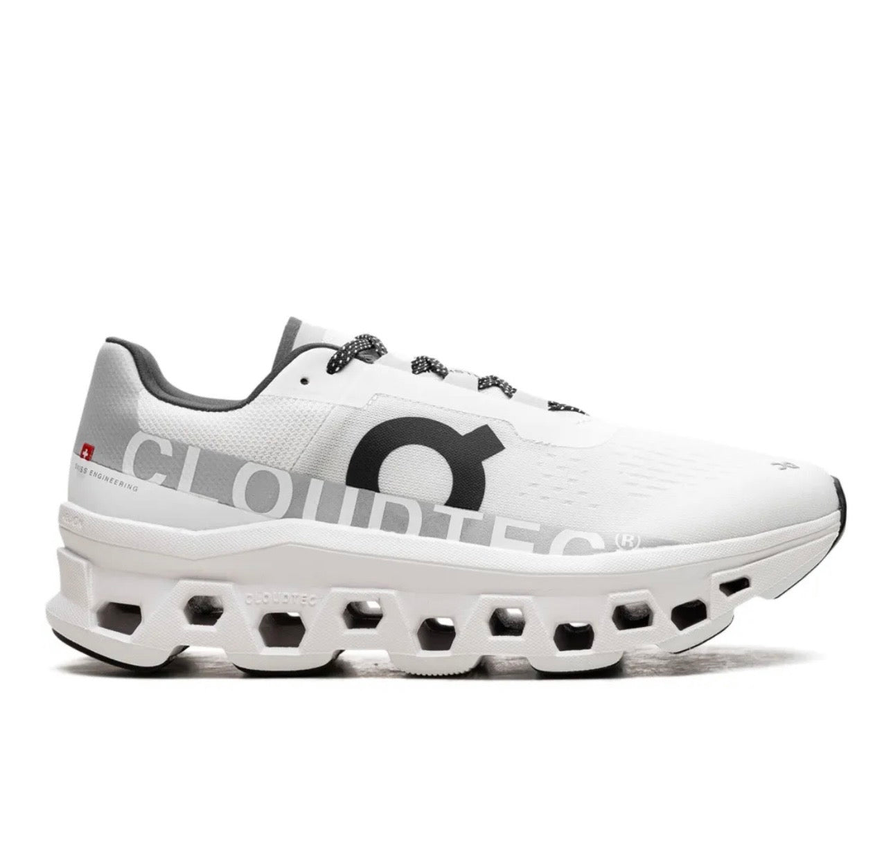 On Cloudmonster white grey