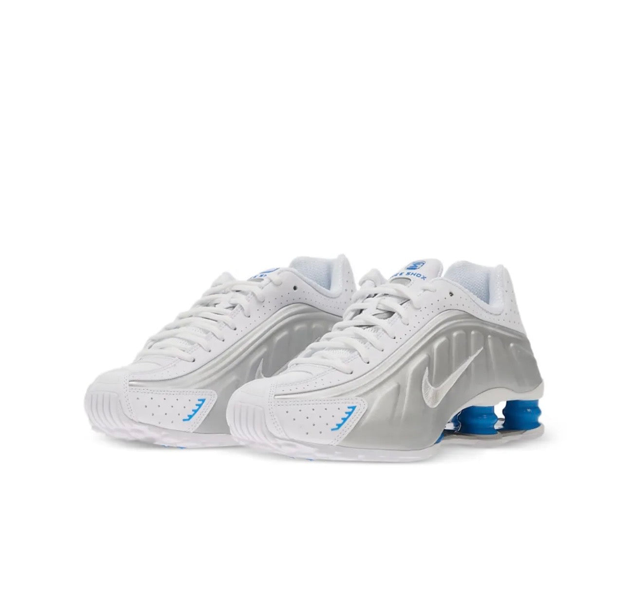 Nike Shox R4 Silver White Blue - תמונה 2