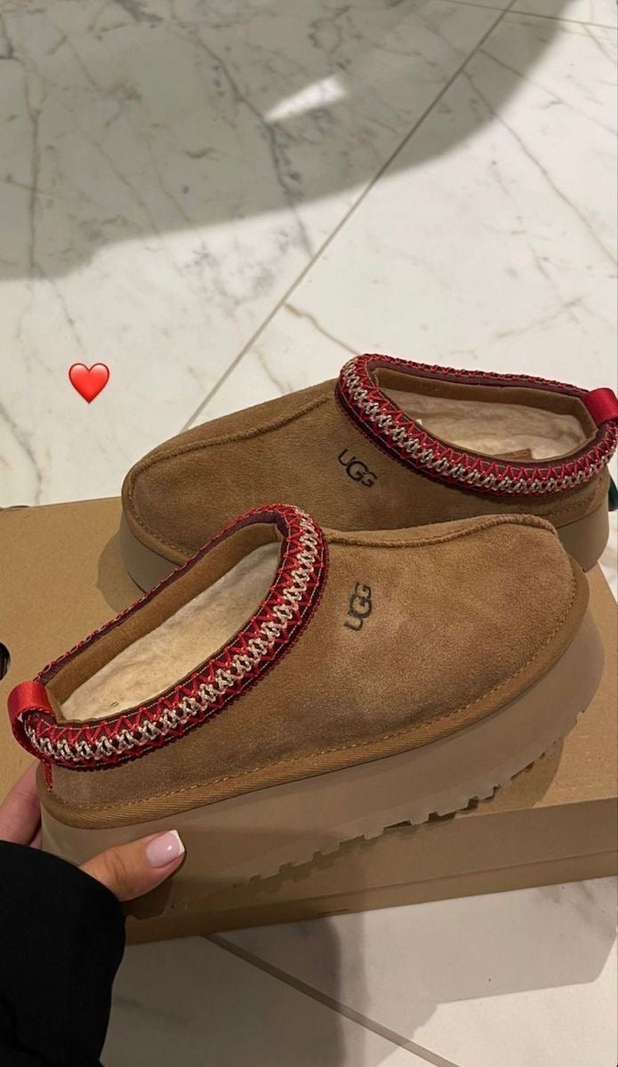 Ugg Tazz Platform Slippers brown red - תמונה 7