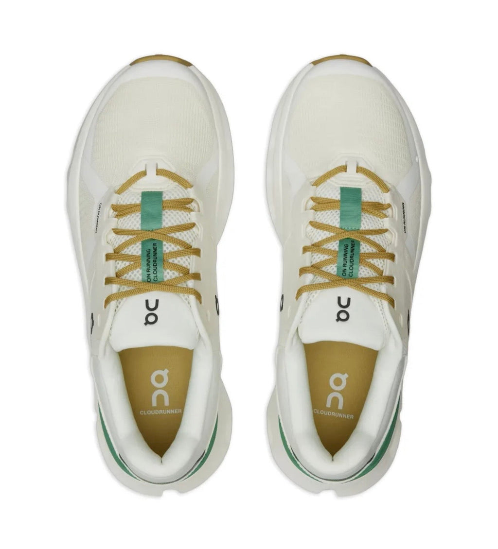 On Cloudrunner 2 white Green gold - תמונה 2