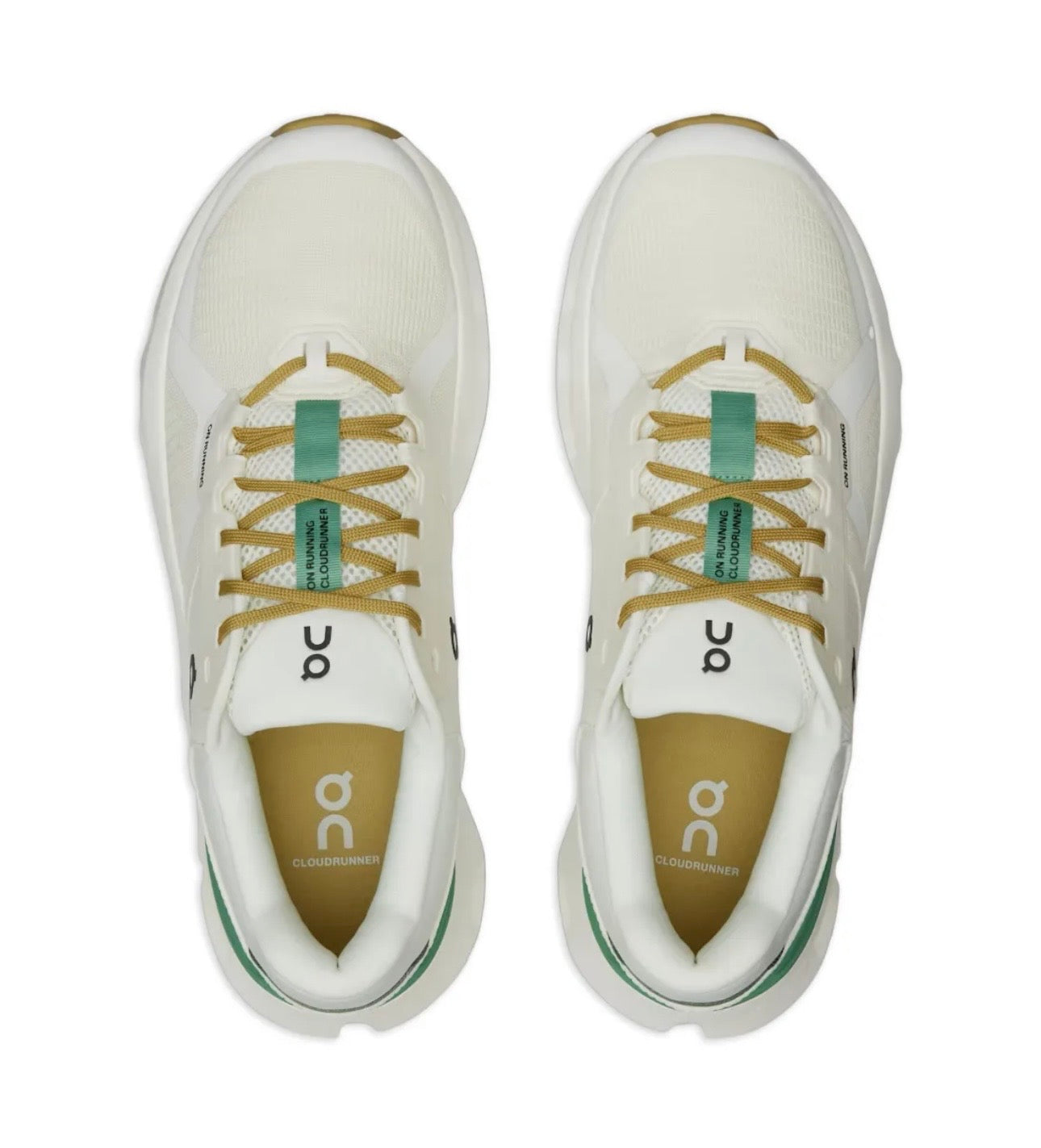 On Cloudrunner 2 white Green gold - תמונה 2