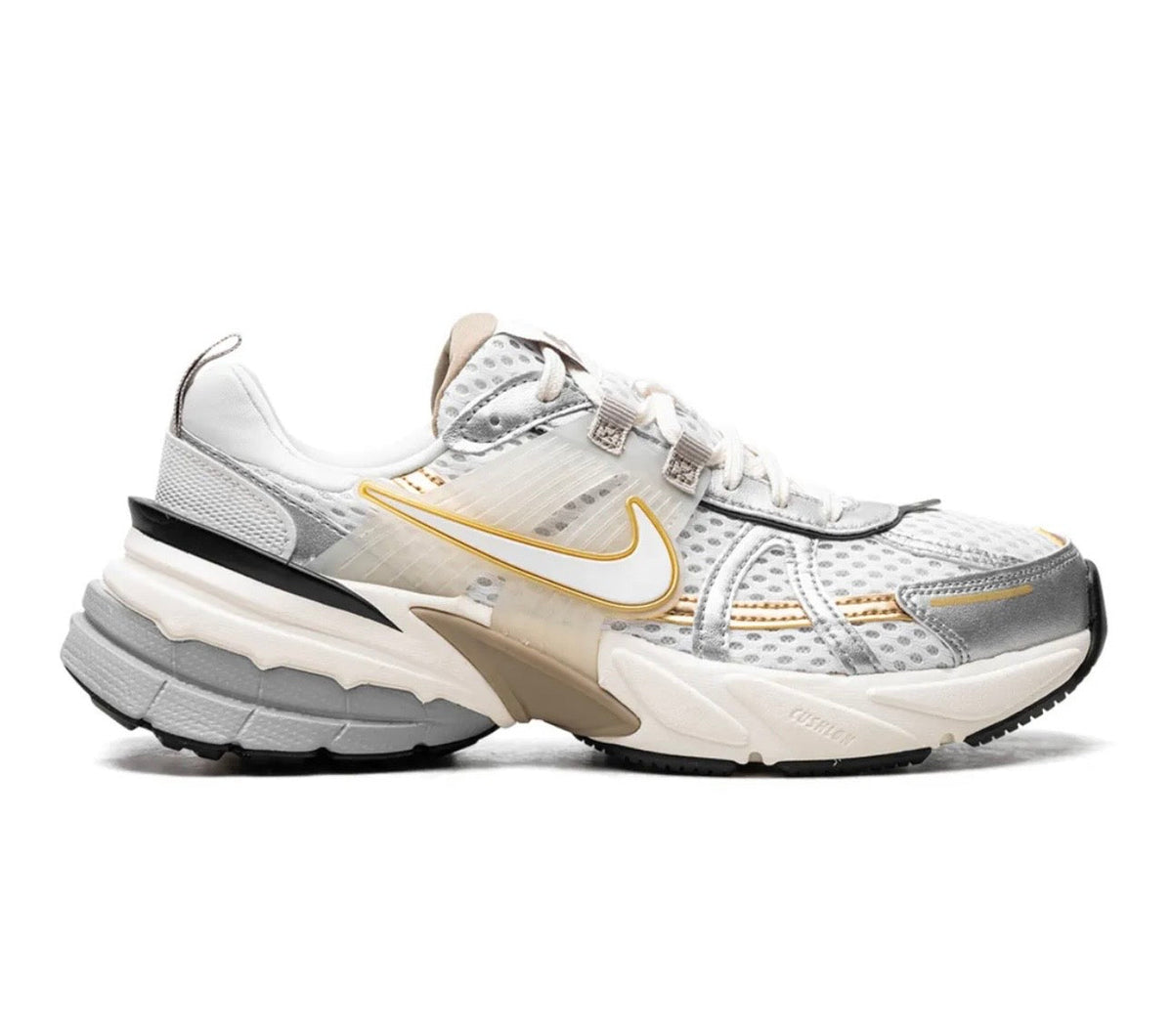 Nike V2K Run Silver Yellow