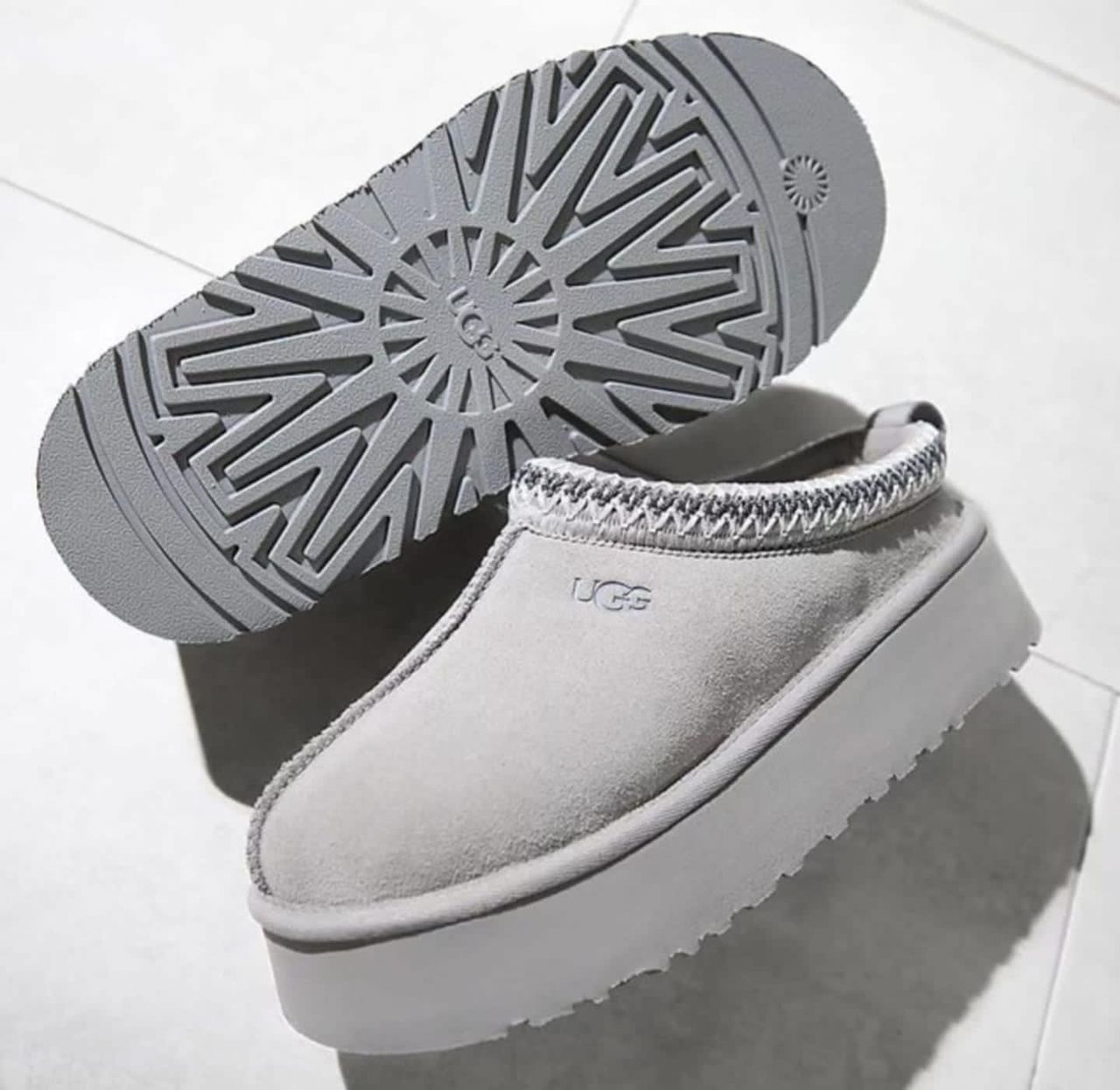 Ugg Tazz Platform Slippers light Grey - תמונה 2